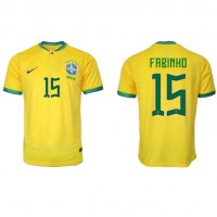 Brasilien Fabinho #15 Hemmatröja VM 2022 Kortärmad